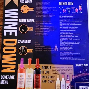 Drink menu