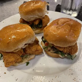 Cajun Fried Alaskan Salmon Sliders