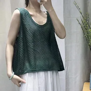 Summer linen tank top