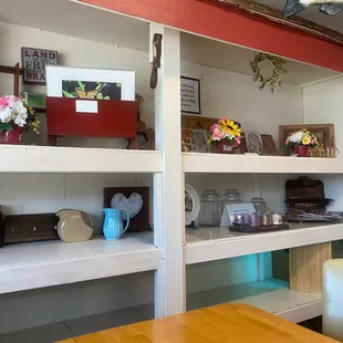 Shelves with stuff for sale!