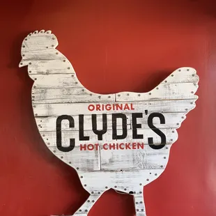 a chicken on the wall