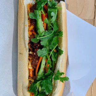 #8 Grilled Pork, add Vegetarian and Chilli Oil