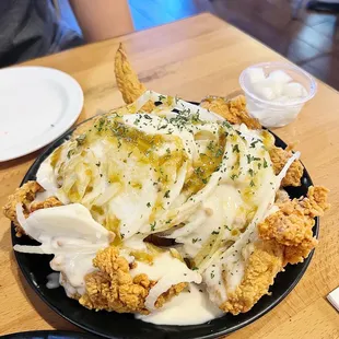 a plate of food on a table
