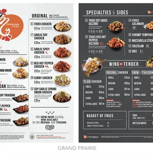 menu and prices