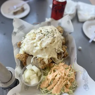 Boneless snow chicken.