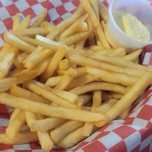Fries with cheese powder