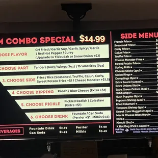 CM Combo Special Menu