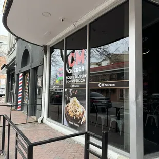 the front of the restaurant