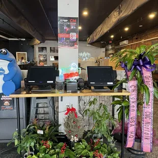 a variety of potted plants