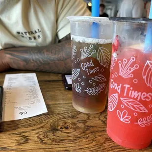 Sweet tea, and strawberry lemonade !