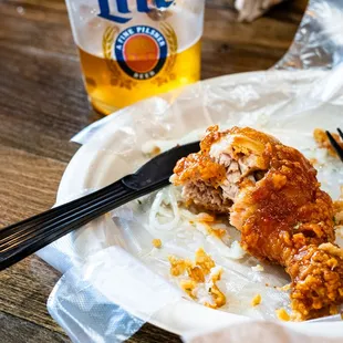 chicken wings and fried chicken, food