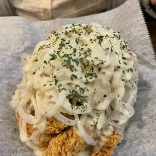 Snow onion chicken