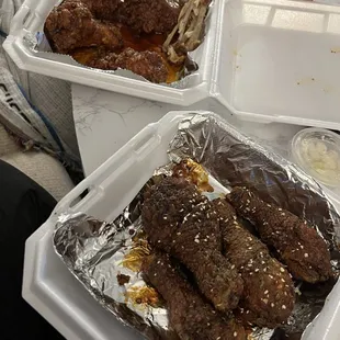 Spicy Garlic wings and Soy Garlic drumsticks