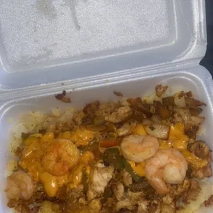 Loaded Chicken Stuffed Potato : Chicken &amp; Shrimp