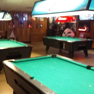 pool tables in a pub