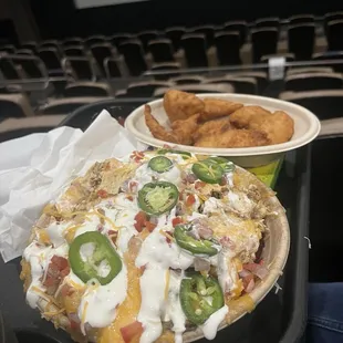 Monster Nachos and Chicken Tenders.