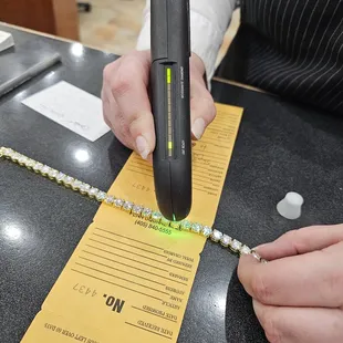 Them testing it in front of me in the store.