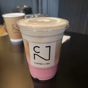 Iced Sakura latte