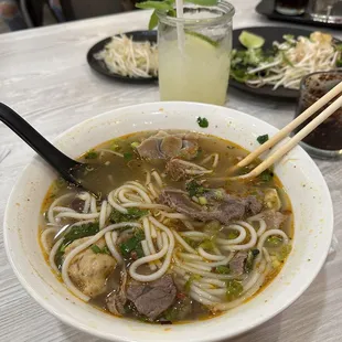 Bun Bo &amp; Lychee Lemon