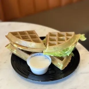 Pandan waffle - MUST GET!!!
