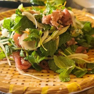 Marinated beef in lime juice