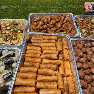 Egg Rolls.  Crowd pleaser.