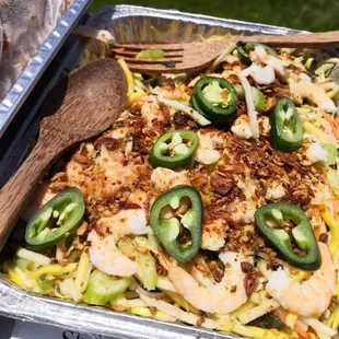 Shrimp papaya salad (goi).  Delicious!