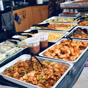 Food spread by Co Hoang Catering