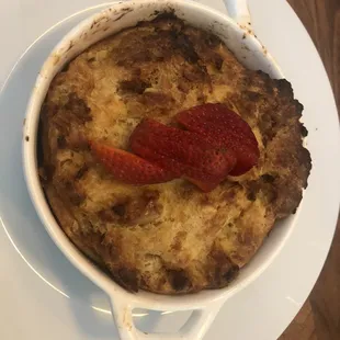 Dry and uneatable bread pudding