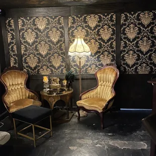 two chairs and a table