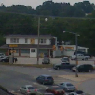 a view of a busy intersection