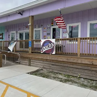 the front of the restaurant