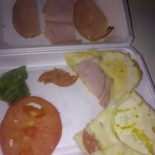 My deconstructed sandwich.