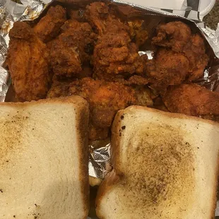 The hot wings were just that hot w/a level 3 style heat!