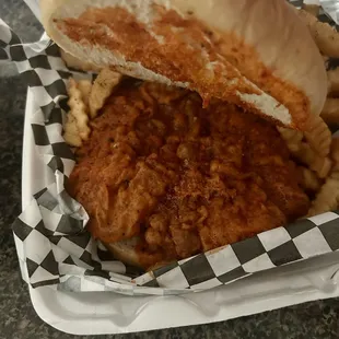 Spicy fried chicken sandwich - plain