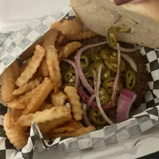 Hamburger w/jalapenos