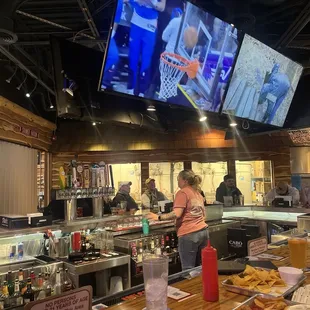 1 side of the bar area.