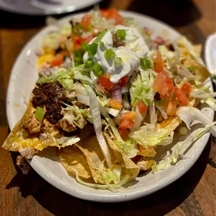 a plate of nachos