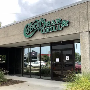 the front of the restaurant