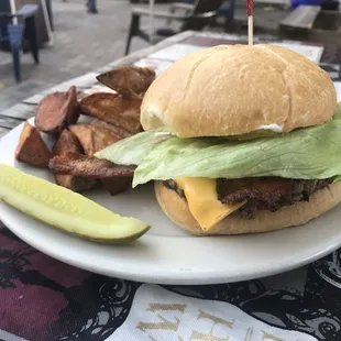 Bacon Cheeseburger with plain fries