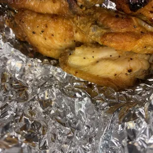 Half cooked lemon pepper wings