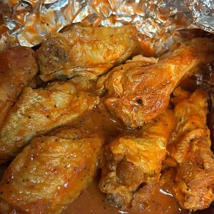 Half cooked spicy lemon pepper wings