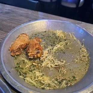 The last two wings of my dozen order lol