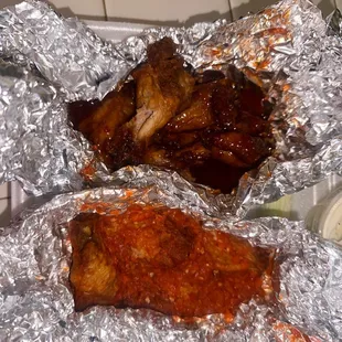 They cover the dryness with sauce