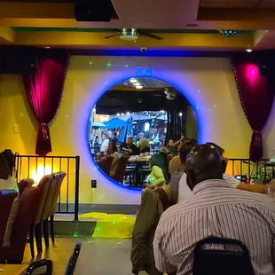 people sitting at tables