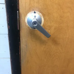 Broke bathroom door handle
