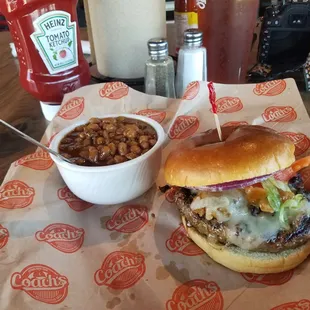 Boom Boom Burger and Baked Beans