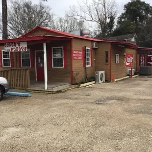 a car parked in front of a store