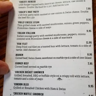 Menu May 2020