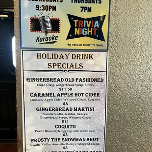 Holiday drink specials 12.21.24